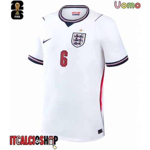 Inghilterra Marc Guehi #6 Prima Maglia Mondiali 2026 Manica Corta